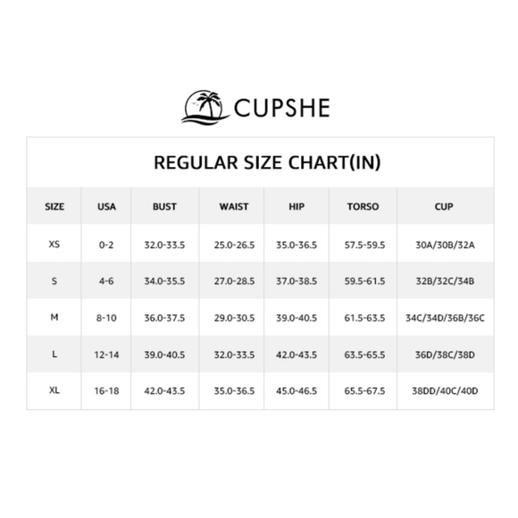 NWT Cupshe Orange Blue Floral Two Piece Bikini Swimsuit High Waist Bathing M - Picture 9 of 11